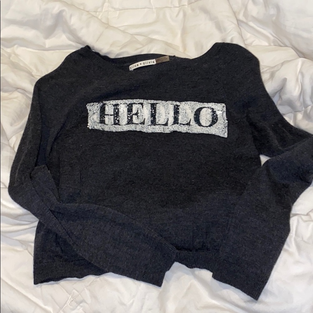 Alice and  Olivia hello goodbye sweater